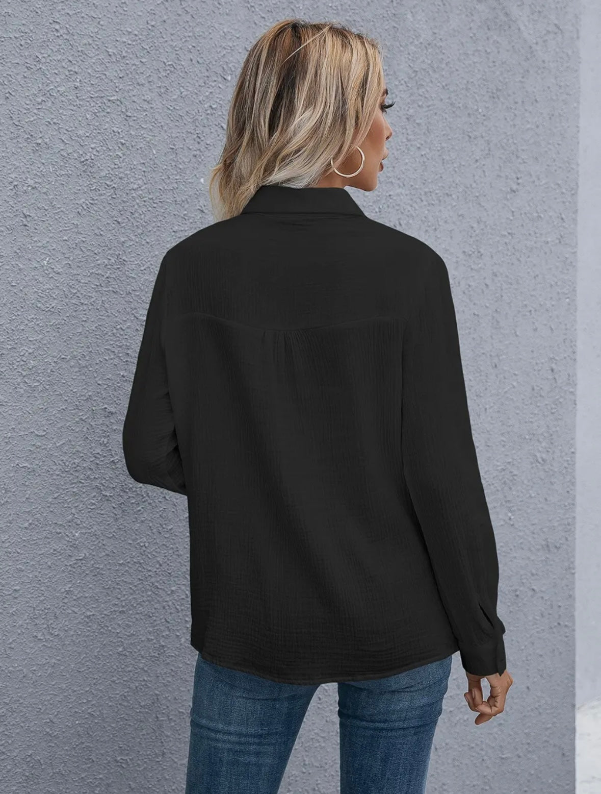 Black Lace Detailed Blouse
