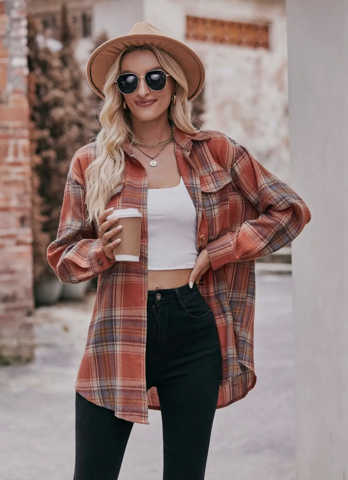 Rust Plaid Flannel