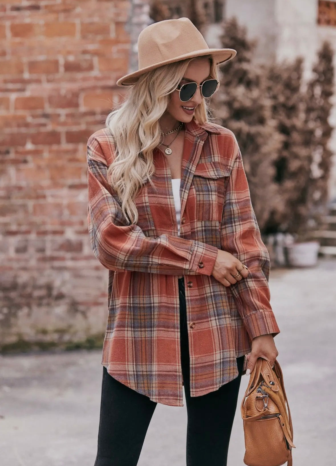 Rust Plaid Flannel