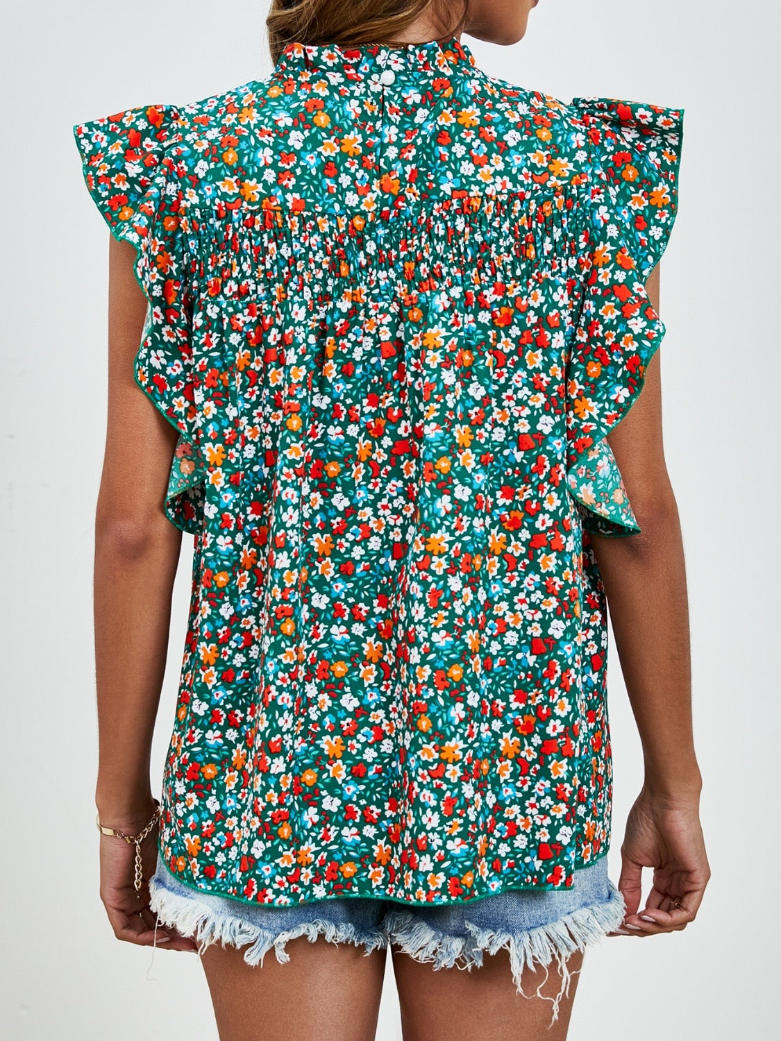 Ruffled Floral Top