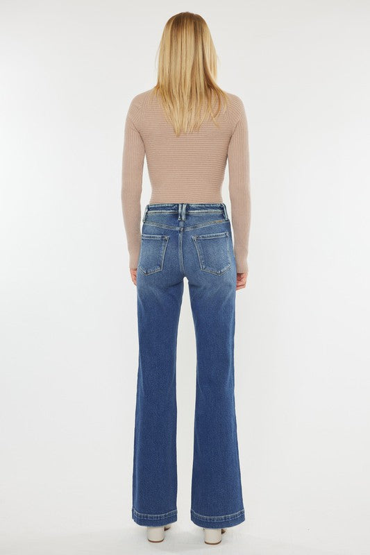 Holly High Rise Flare Jeans by KanCan