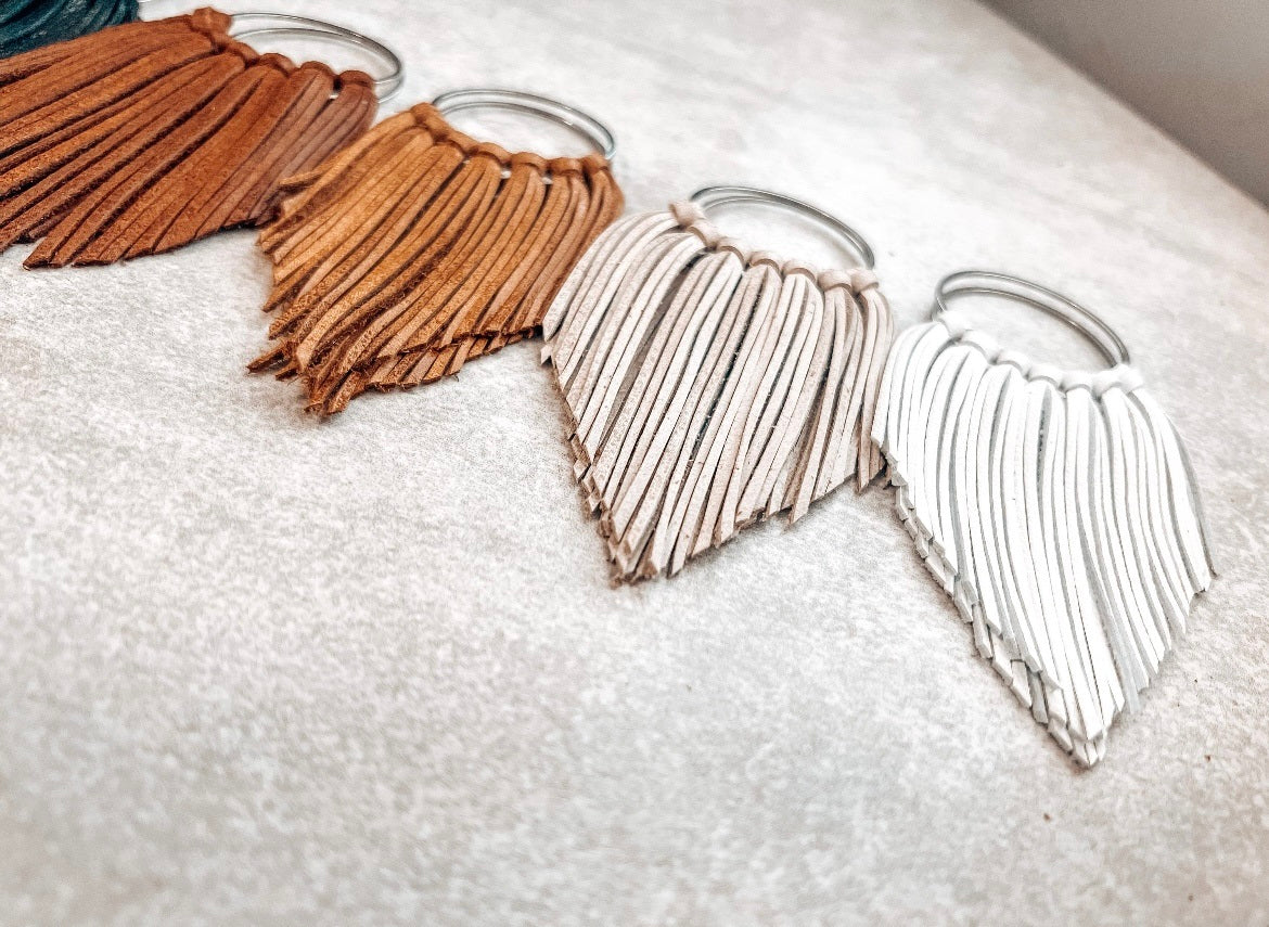 Leather Fringed Earrings