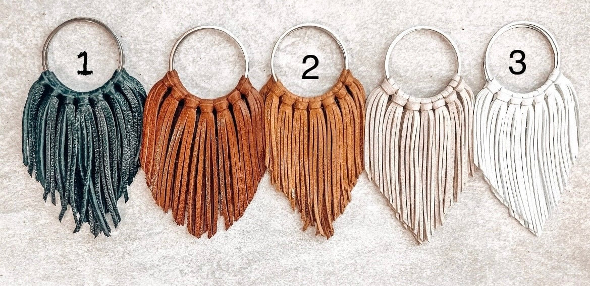 Leather Fringed Earrings