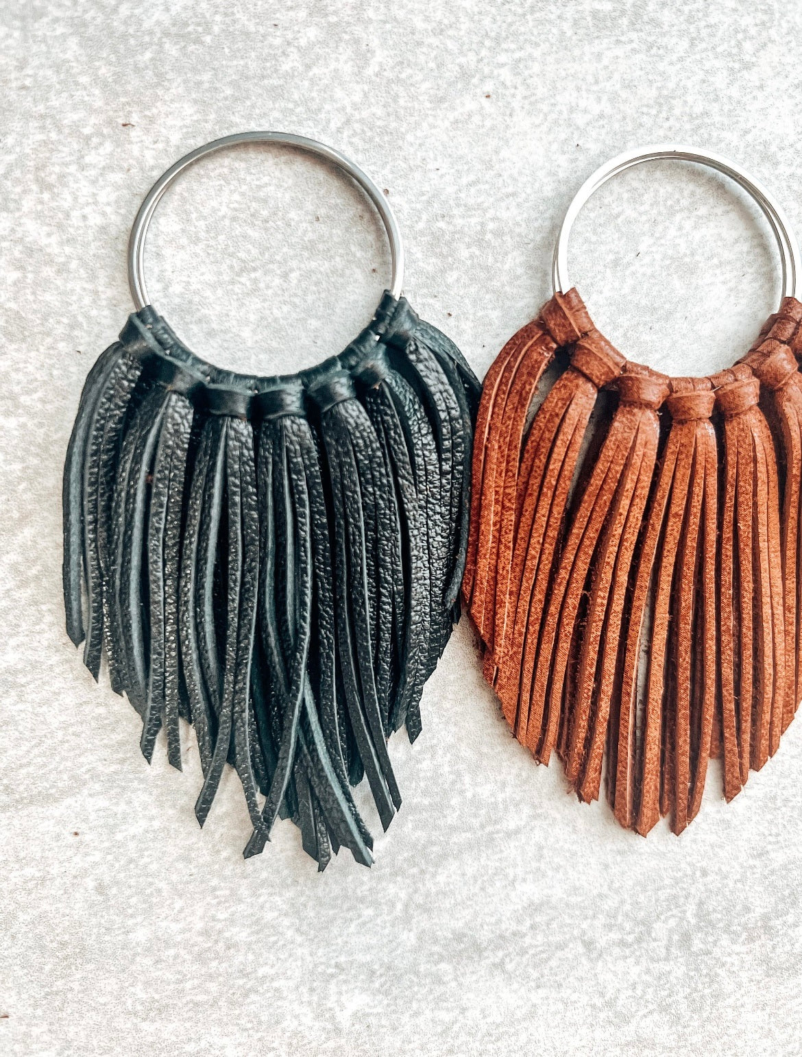 Leather Fringed Earrings