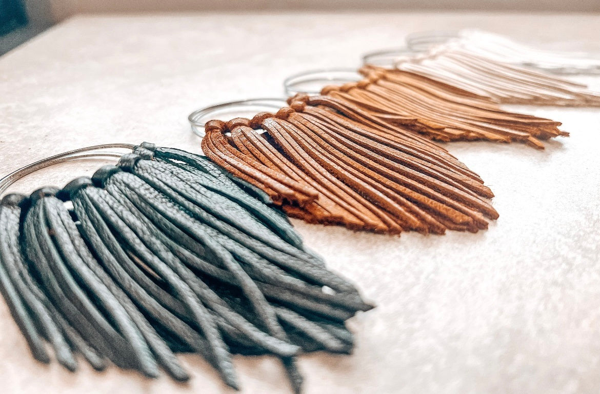 Leather Fringed Earrings