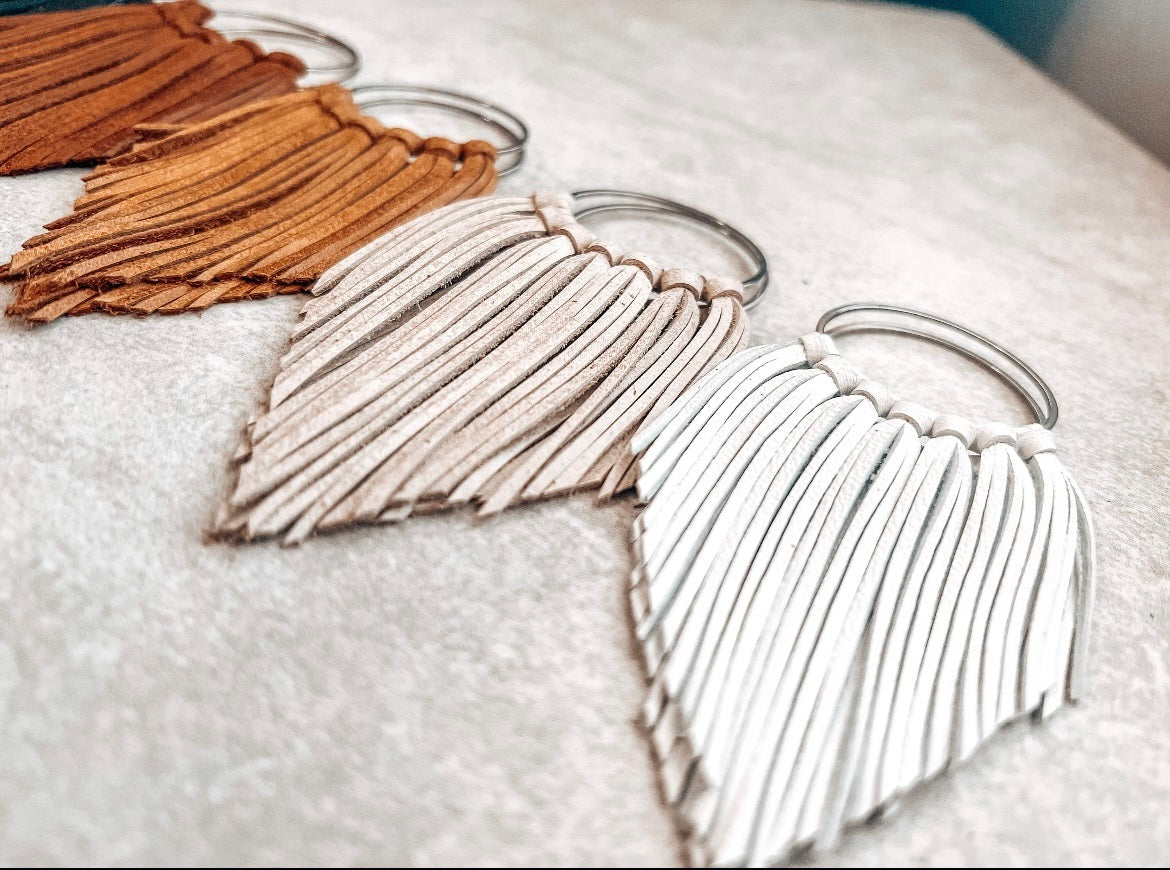 Leather Fringed Earrings