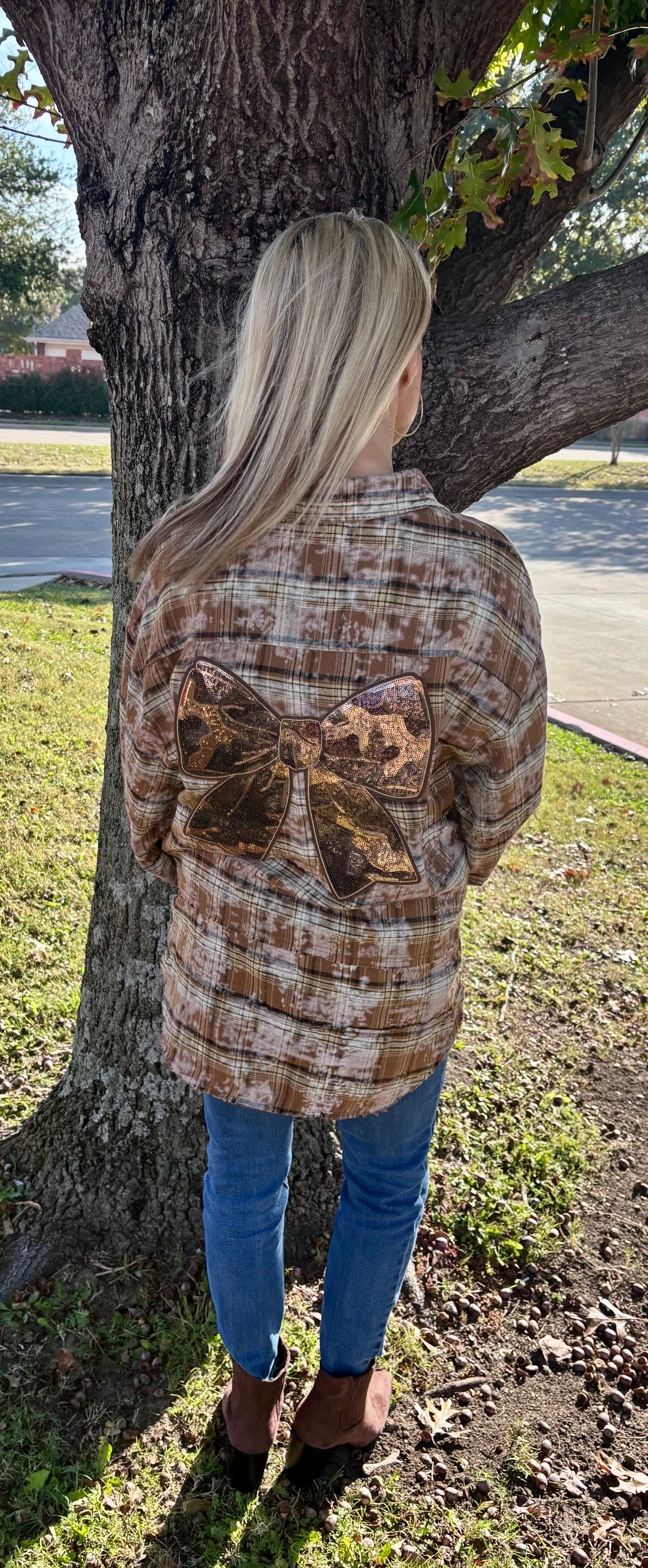 Juniper Bleached Plaid Top