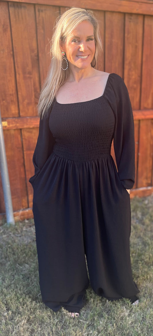 Smocked Jumpsuit