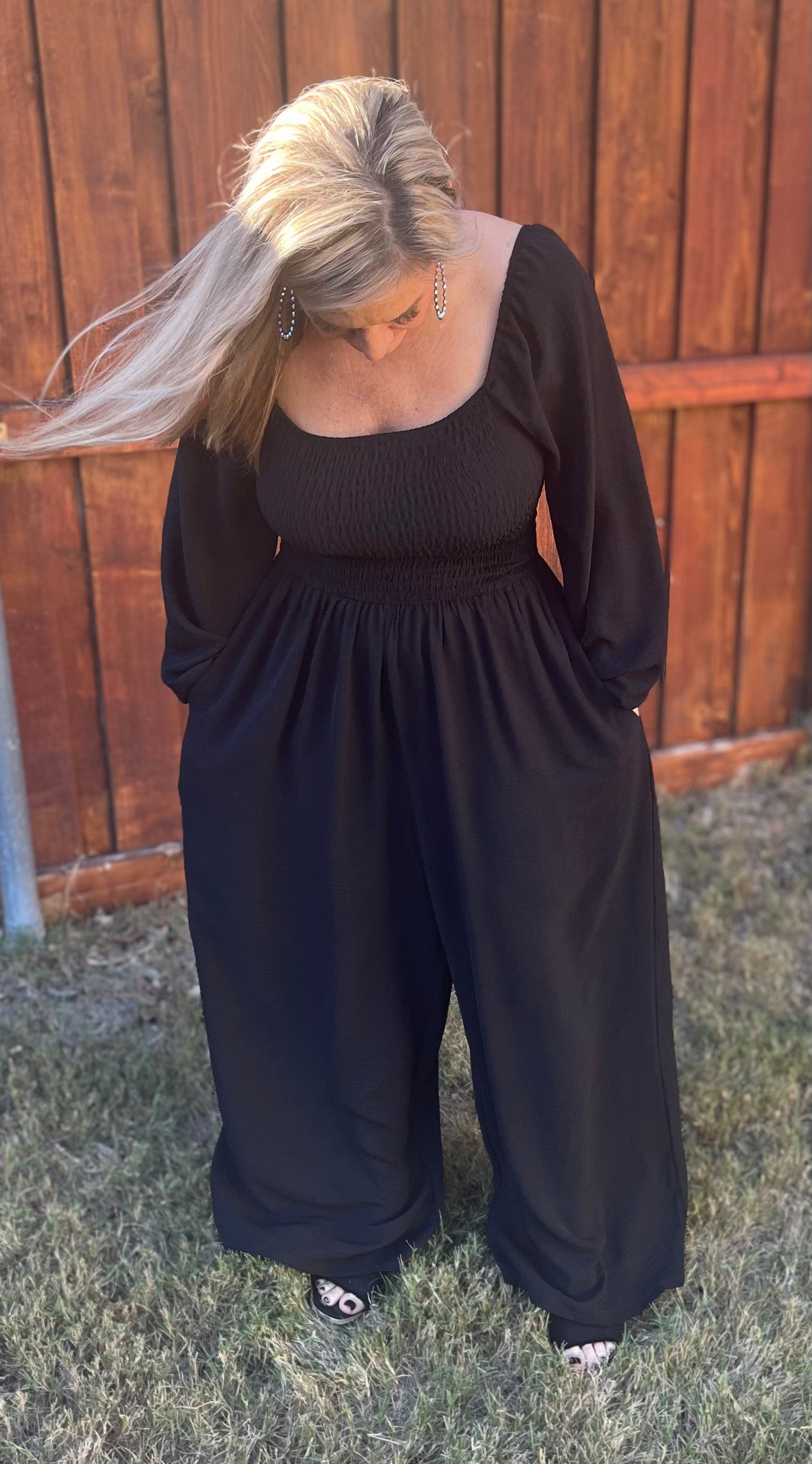 Smocked Jumpsuit