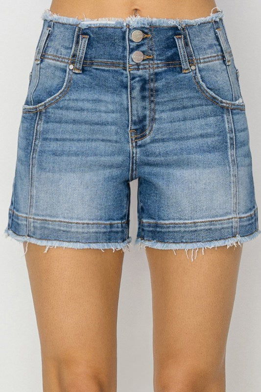 Risen High Rise Seam Detailed Shorts