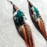 Kalispell Fringe Feather Earrings