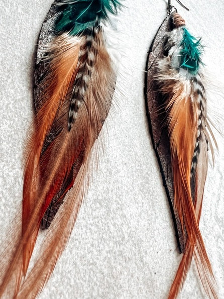 Kalispell Fringe Feather Earrings
