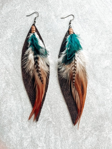 Kalispell Fringe Feather Earrings