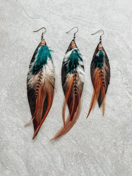 Kalispell Fringe Feather Earrings