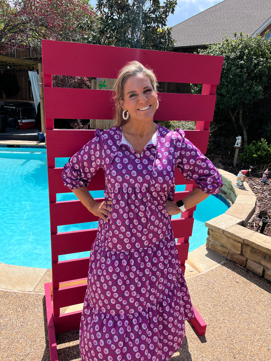 Destin Purple Boho Dress