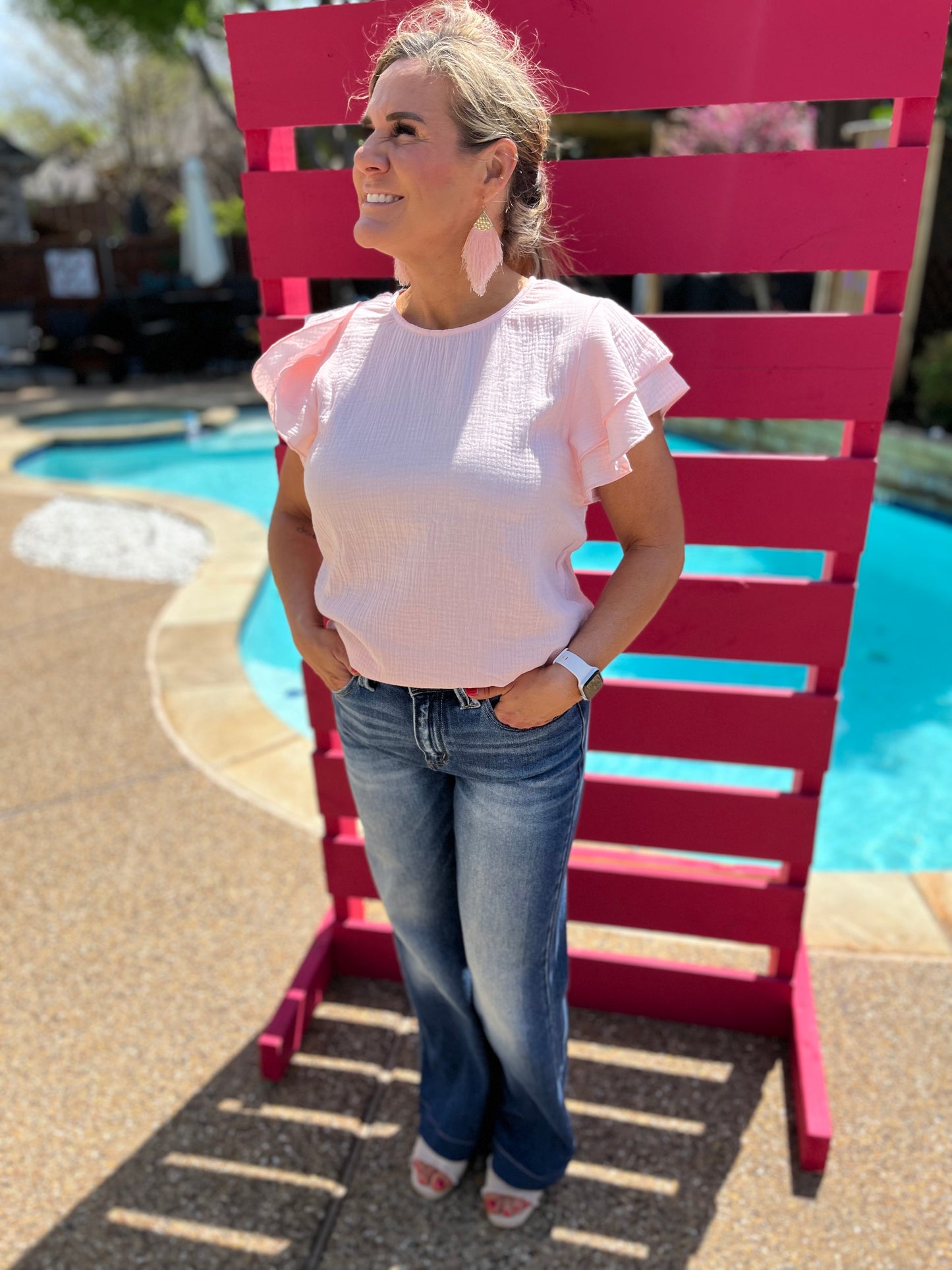 Holly High Rise Flare Jeans by KanCan