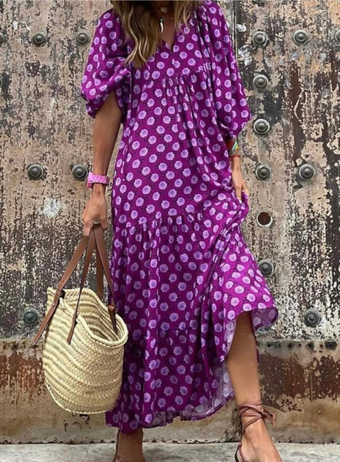 Destin Purple Boho Dress